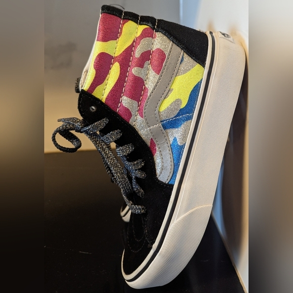 Vans SK8-Hi Platform 2.0 (After Dark) Camo/True White Size M 5.5 / W7 MSRP $75 - Picture 4 of 10